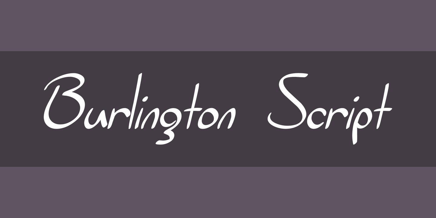 Beispiel einer Burlington Script Bold-Schriftart